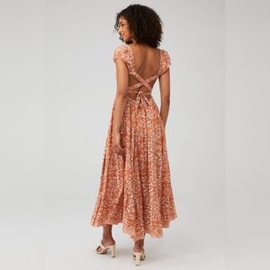 Free People Ultraviolet Backless Maxi Dress in Tea